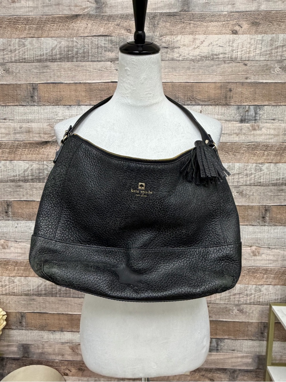 Kate Spade Black Hobo Bag OS